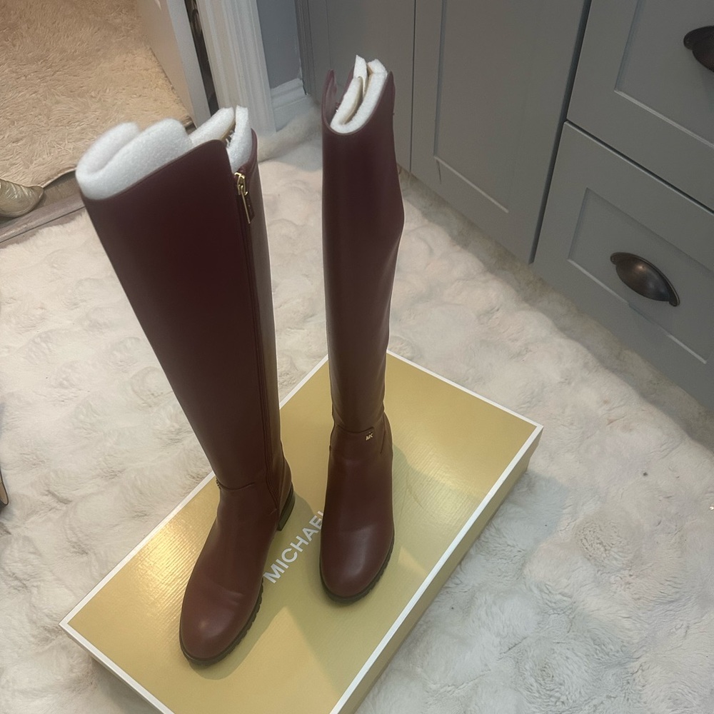 Red Michael Kors boots